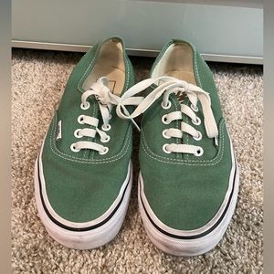 Green Vans size men 4.5/women 6.5